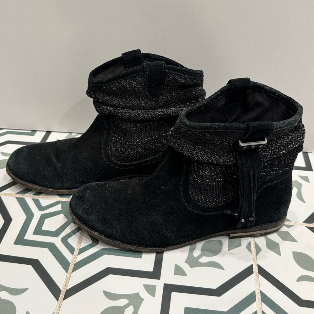 The SAK jezebble Brown Suede Ankle Boots - Black 8.5